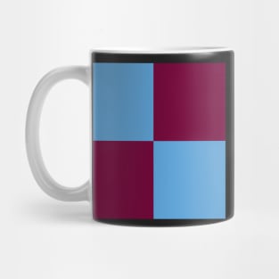 Aston Villa Claret and Blue Checkered Fan Flag Mug